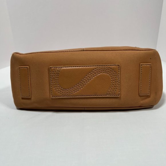 The Sak mini shoulder bag beige pebbled leather small hand bag zip closure - Picture 13 of 16